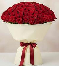 Букет 101 Красная роза Милано в Шахтёрске