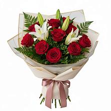 Букет цветов из:  Лилии и Розы #REPLACE_PRED# Шахтёрске