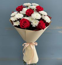 Букет цветов из:  Розы и Хризантемы в Шахтёрске