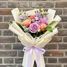 Букет цветов из:  Лизиантусы и Розы #REPLACE_PRED# Шахтёрске