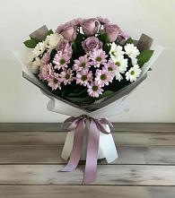 Букет цветов из:  Хризантемы и Розы в Шахтёрске