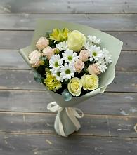 Букет цветов из:  Альстромерии, Розы и Хризантемы #REPLACE_PRED# Шахтёрске