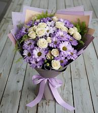 Букет цветов из:  Хризантемы и Розы в Шахтёрске