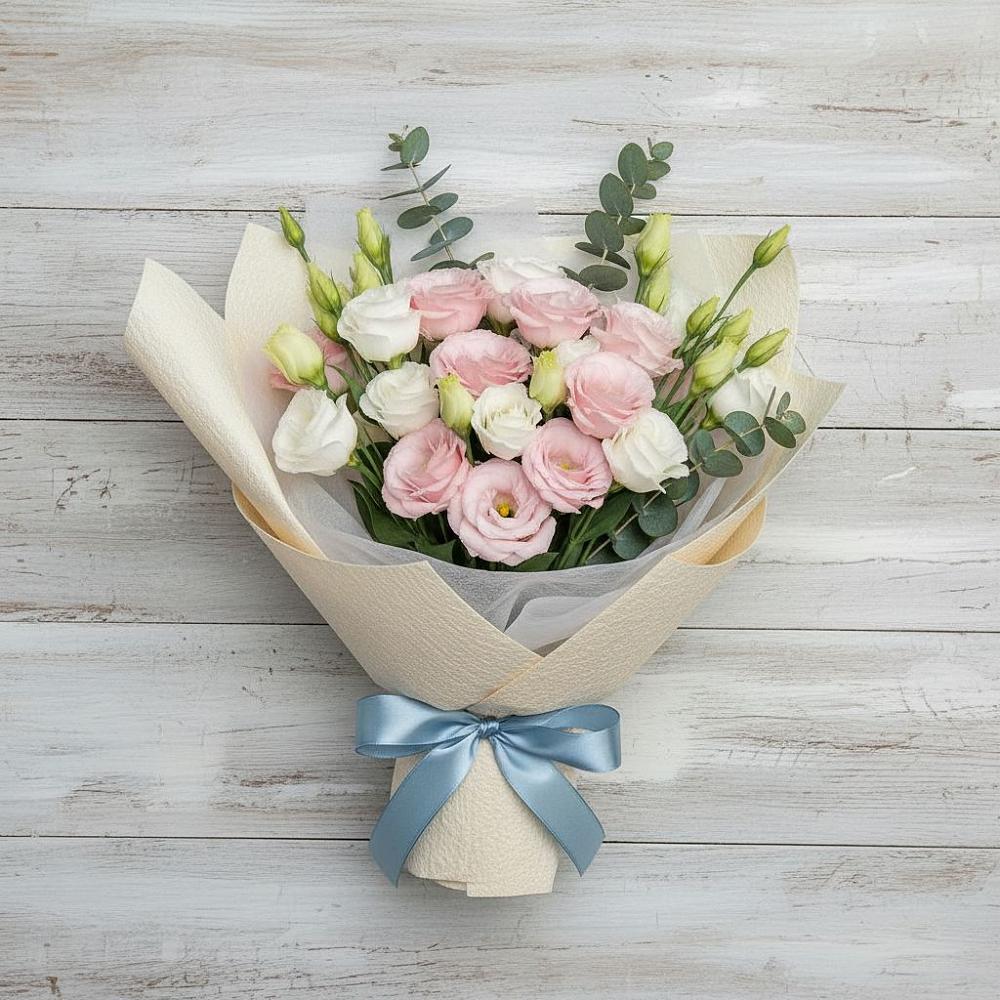 Букет цветов из: Лизиантусы в Шахтёрске